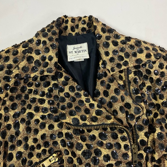 Jeanette Kastenberg Sequin Leopard Biker Jacket - Picture 4 of 16